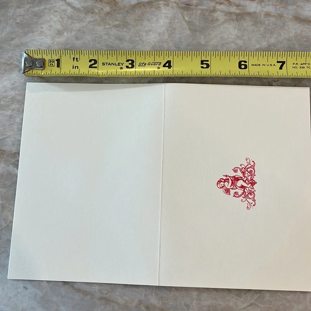10 Exquisite Engraved Crane's Foldover Valentine's Day Cards - New w/o Box